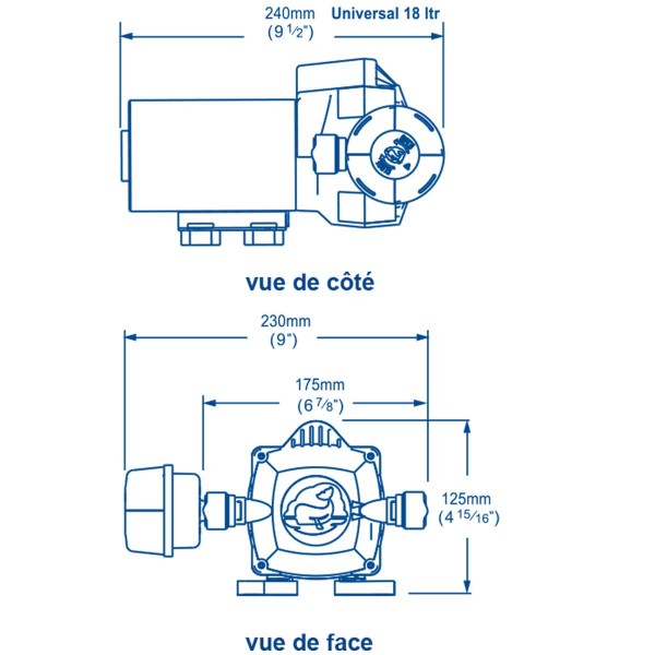 Pompa di lavaggio ad alta pressione - 12V - 18 L/min - N°4 - comptoirnautique.com