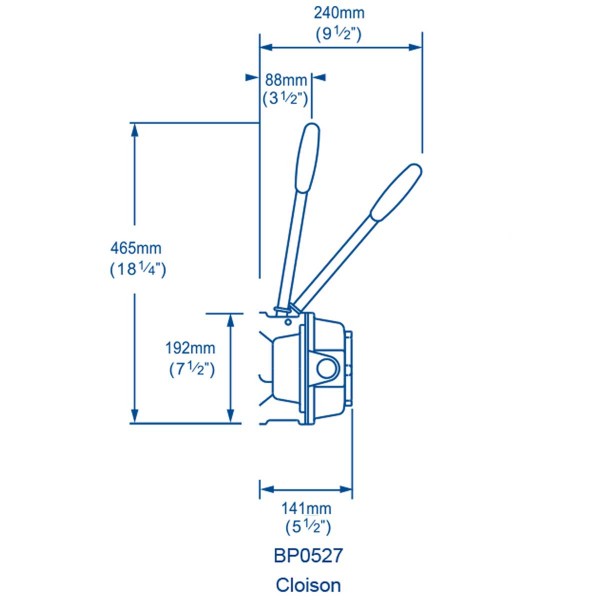 MK5 pompa manuale per acque reflue - montaggio a paratia - 66 L/min - N°6 - comptoirnautique.com