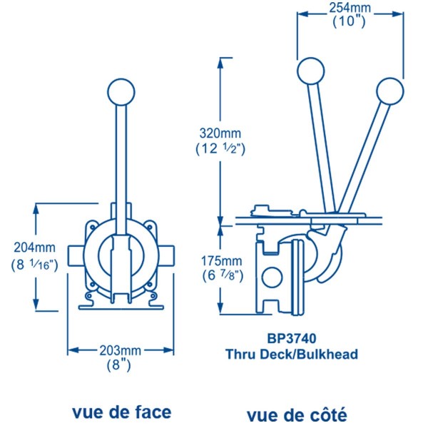 Gusher 10 manual bilge pump - through-deck / bulkhead mounting - 65 L/min - N°5 - comptoirnautique.com