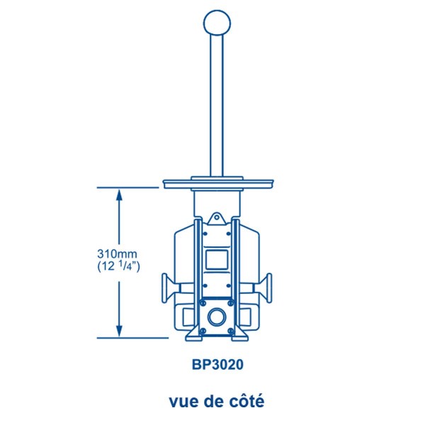 Bomba de achique manual Gusher 30 - montada a través de la cubierta - 117 L/min - N°4 - comptoirnautique.com