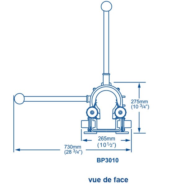 Pompe de cale manuelle Gusher 30 - montage sur cloison - 117 L/min - N°5 - comptoirnautique.com