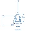 Bomba de esgoto manual Gusher 30 - montagem na antepara - 117 L/min - N°5 - comptoirnautique.com