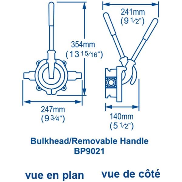 Gusher Urchin manual bilge pump - on deck with removable brine bucket - 55 L/min - N°5 - comptoirnautique.com 