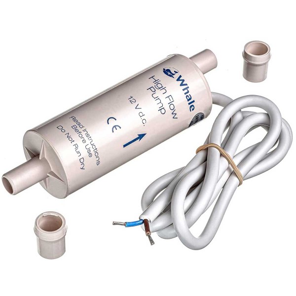 Pompa elettrica per acqua dolce In-Linea ad alta portata - 12V - 15,8 L/min - N°2 - comptoirnautique.com