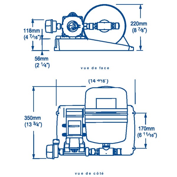 Kit bomba/acumulador - Sistema de agua dulce 2L - 12V - 11,5 L/min - N°3 - comptoirnautique.com 
