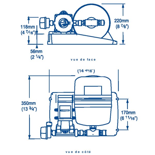 Kit pompa/accumulatore - sistema di acqua dolce 2L - 12V - 11,5 L/min - N°3 - comptoirnautique.com