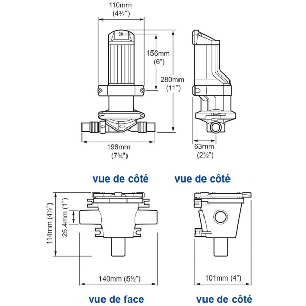 Pompe électrique pour eaux grises Grey IC - 12V - 19 L/min - N°10 - comptoirnautique.com