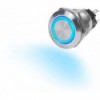 Steel switch knob ino X ydable 10A Off-On Blue - N°1 - comptoirnautique.com