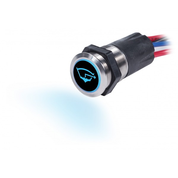 Bouton d’interrupteur en acier ino X ydable Off-On Back Lit (en vrac) - N°1 - comptoirnautique.com