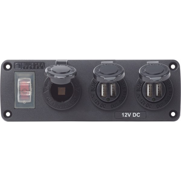 Pannello Acc H2O 2 USB e prese di corrente - N°1 - comptoirnautique.com