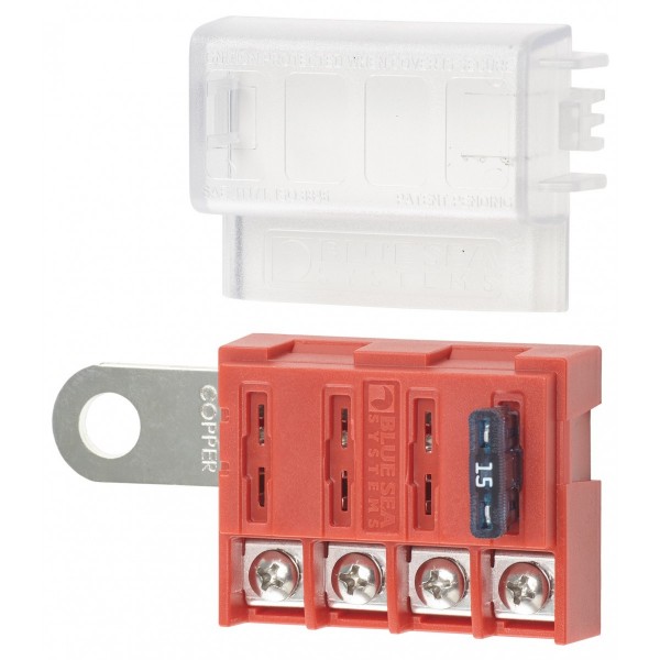 Bloque de fusibles ST-Blade de 4 circuitos Borne de batería (suelto) - N°1 - comptoirnautique.com
