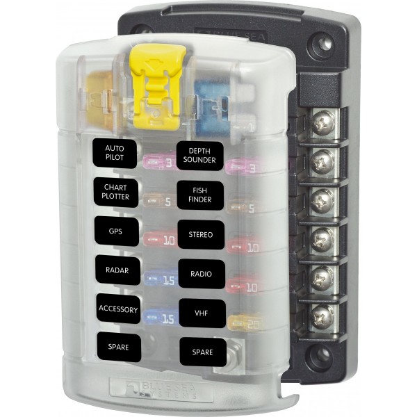 CircuitiBlocco fusibile ST-Lama 12 con coperchio (sciolto) - N°1 - comptoirnautique.com