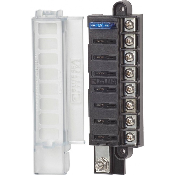 ST-Blade Compact 8-circuit fuse block with cover (bulk) - N°1 - comptoirnautique.com