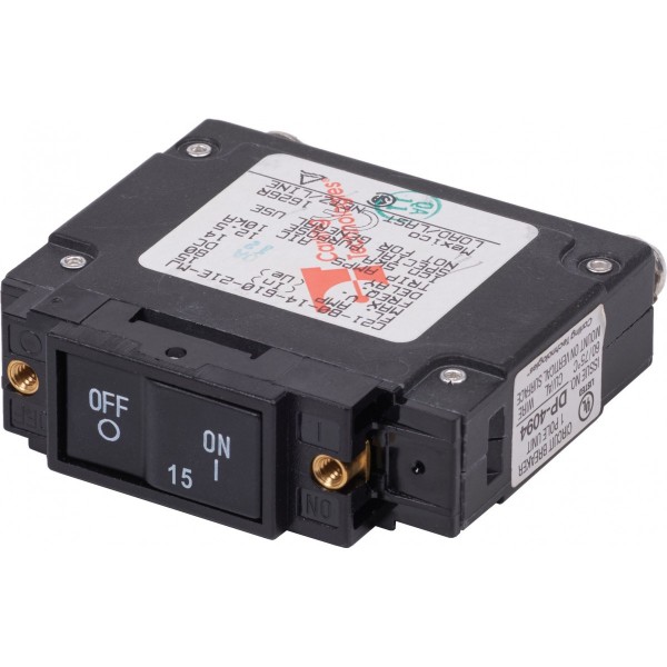 UL-489 Interruptor automático unipolar plano 15A CC - N°1 - comptoirnautique.com