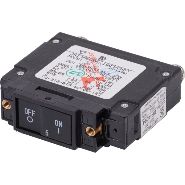 Circuit breaker UL-489 Single Pole Flat Rocker 5A AC - N°1 - comptoirnautique.com