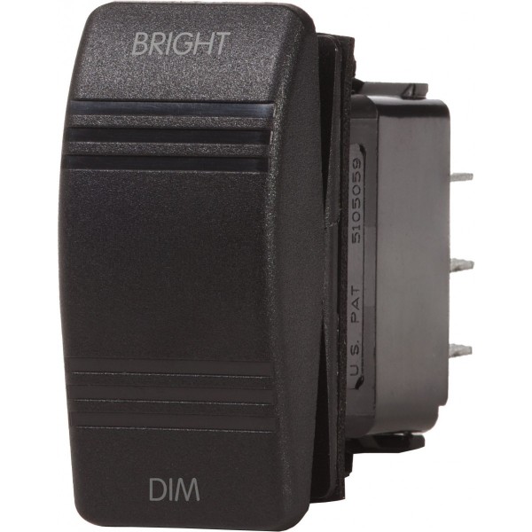 Interruttore SPDT(On) Contura-Off-(On)Dimmer Nero (Bulk) - N°1 - comptoirnautique.com