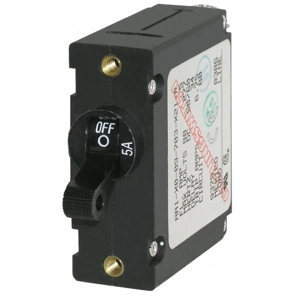 Disyuntor serie A Unipolar basculante 5A Negro - N°1 - comptoirnautique.com