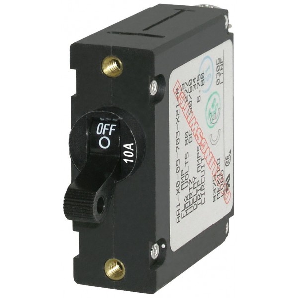 Interruptor automático serie A Unipolar basculante 10A Negro - N°1 - comptoirnautique.com