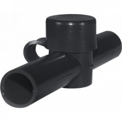 Black double entry cable cap