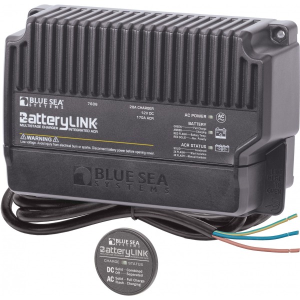 Cargador BatteryLink 12VDC 20A-Bare Wire (sustituye al 7606B-BSS) - N°1 - comptoirnautique.com 