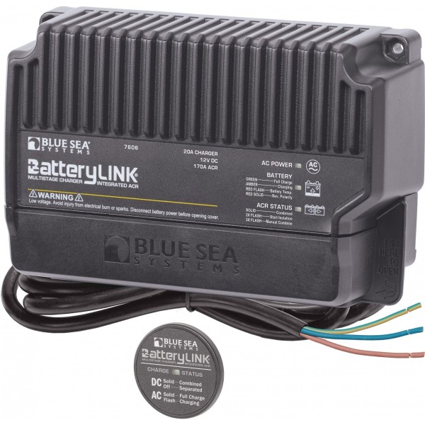 Caricabatterie BatteryLink 12VDC 20A-a filo nudo (sostituisce 7606B-BSS) - N°1 - comptoirnautique.com