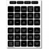 Kit di etichette nere DC H2O 60 Square - N°1 - comptoirnautique.com