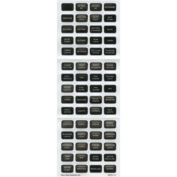 Kit di etichette compatto DC H2O nero - N°1 - comptoirnautique.com