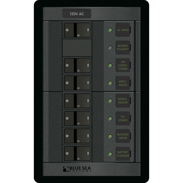 Panel 360 120VAC 6pos with Main FR (replaces 1202B-BSS) - N°1 - comptoirnautique.com