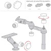 Anti-theft arm kit + bracket for C ball support - N°7 - comptoirnautique.com 