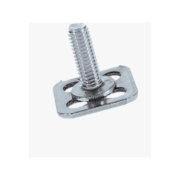 BIGHEAD M1 - Elementi di fissaggio con perno filettato a testa quadrata 15x15mm - Acciaio zincato (M4x16) - N°1 - comptoirnautique.com