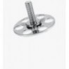 BIGHEAD M1 - Fixations avec goujon fileté tête ronde Ø 23 mm - Acier zingué (M5x12)