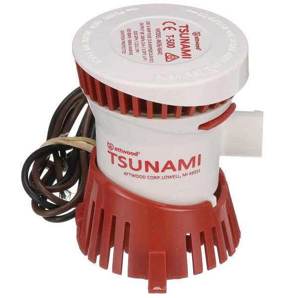 Pompe de cale Attwood Tsunami T500 - 12V - 28 L/min - N°1 - comptoirnautique.com 