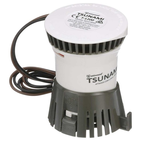 Pompa di sentina Tsunami T1200 - 12V - 69 L/min - N°2 - comptoirnautique.com