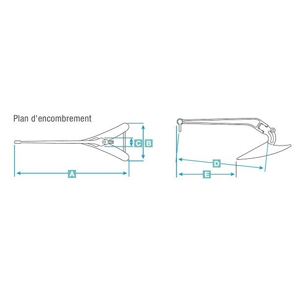 Anker CQR verzinkt 81 Kg - N°2 - comptoirnautique.com