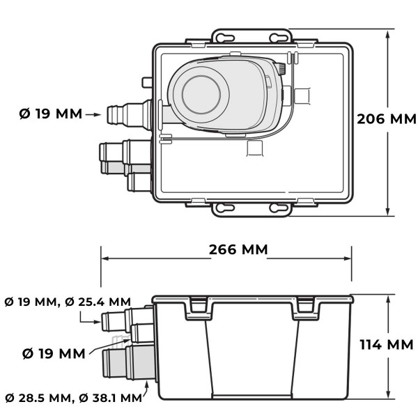Sistema estándar de tratamiento de aguas grises - 12V - 47 L/min - N°7 - comptoirnautique.com 