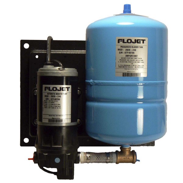 Unità idrica con serbatoio di accumulo da 4L - 12V - 22 L/min - N°4 - comptoirnautique.com