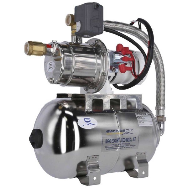 Unità idrica EcoInox 2 con serbatoio in acciaio inox da 20L - 24V - 55L/min - N°2 - comptoirnautique.com