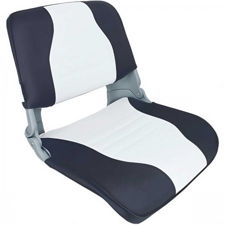 siège pliable skipper springfield blanc/bleu de face