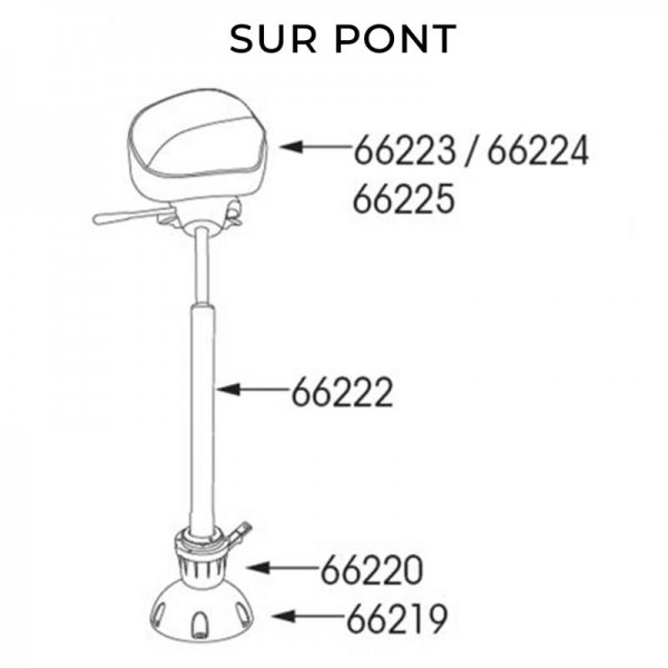 Base alta per sgabello da pesca Pro Stand-Up - N°1 - comptoirnautique.com