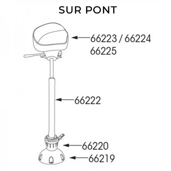 High base for Pro Stand-Up fishing stool - N°1 - comptoirnautique.com 