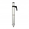 Telescopic seat foot on rod/screw