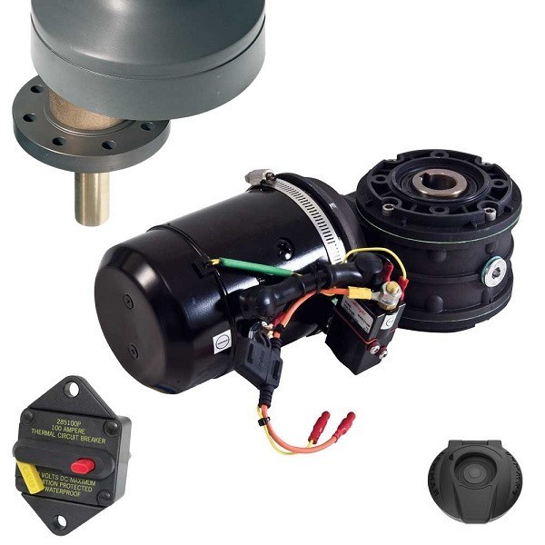 Kit de guincho elétrico EVO 65 com cauda automática - 12V - Cromado - N°2 - comptoirnautique.com