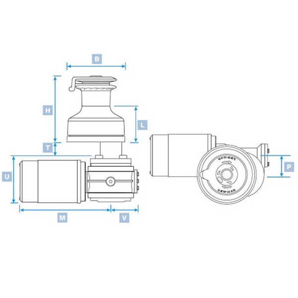 Kit winch électrique EVO 65 Self Tailing - 12V - Chrome - N°3 - comptoirnautique.com