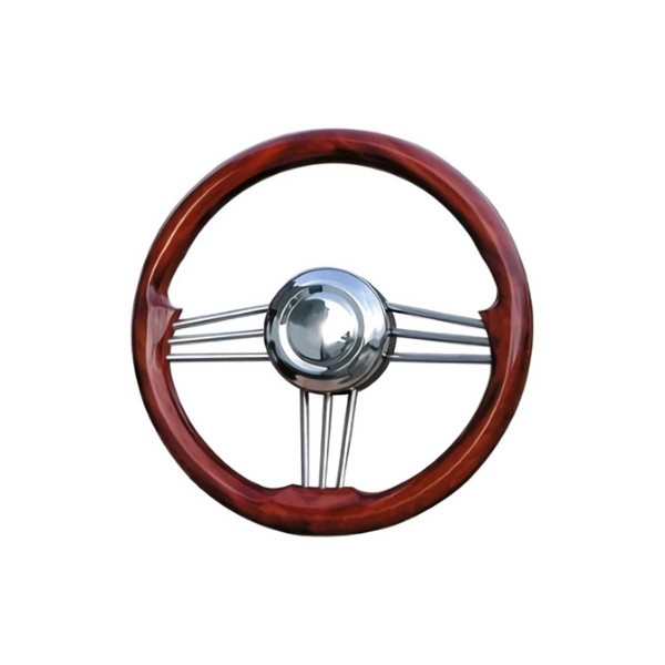volant acajou 350 mm de diamètre kent de face - N°1 - comptoirnautique.com
