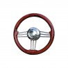 Mahogany boat steering wheel, Ø 350 mm, 3 spokes