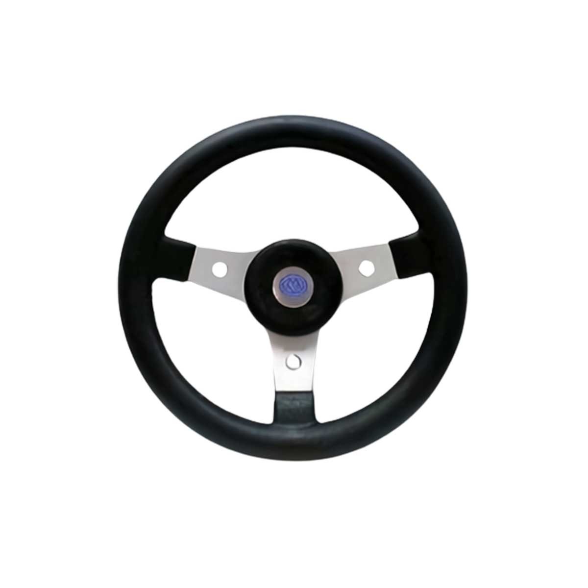 volant racing noir diamètre 320 mm kent de face