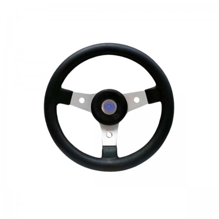 volant racing noir diamètre 320 mm kent de face