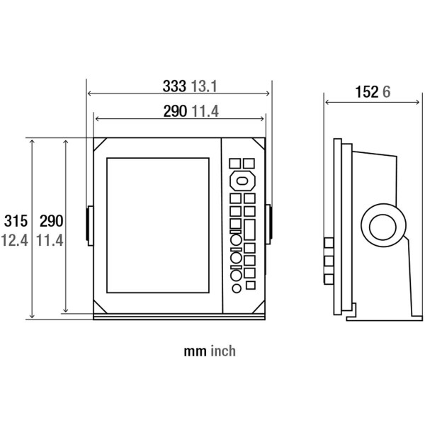 Dimensions de l'écran radar Furuno FR10 - N°5 - comptoirnautique.com