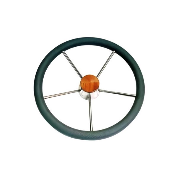 volant gainé gris diamètre 300 mm kent de face - N°1 - comptoirnautique.com