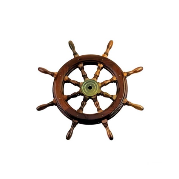 roue bois diamètre 500 mm avec fixation pour cône MO Kent de face - N°1 - comptoirnautique.com